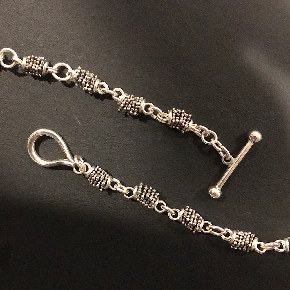MICHAEL DAWKINS Starry Night Blue Topaz Cultured Pearl Sterling Silver Necklace - Picture 10 of 17